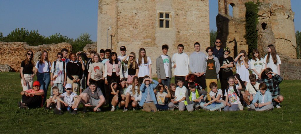 Students engaged in outdoor learning activities